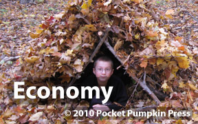 Economy is people having stuff, how people take care of nature as they get materials from nature and make their stuff.